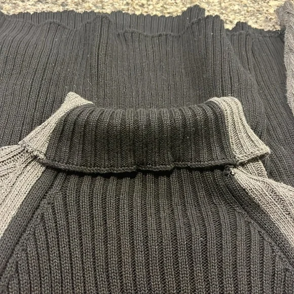 Wills & Co. Vintage Made in USA Turtleneck Sweater Shirt black gray Men’s XL